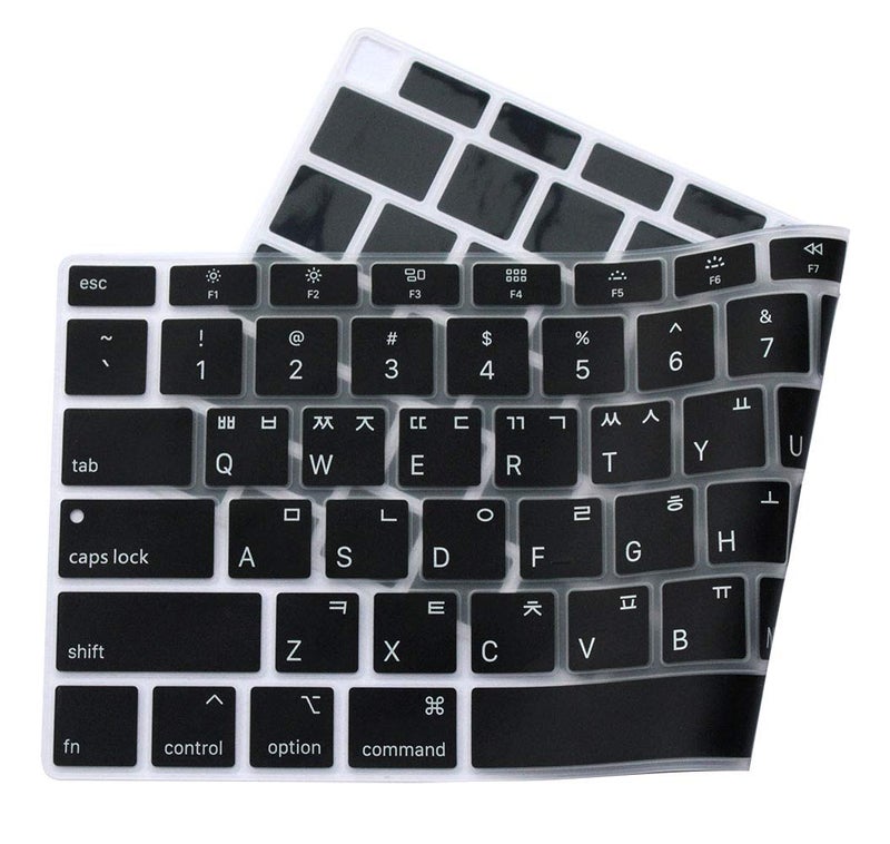 UHamn Korean Language Keyboard Cover Protective Skin Compatible with MacBook Air 13 inch with Retina Display Model A1932, 2018 Release (not Compatible for Old Version MacBook Air 13" A1369 & A1466) - Image 1